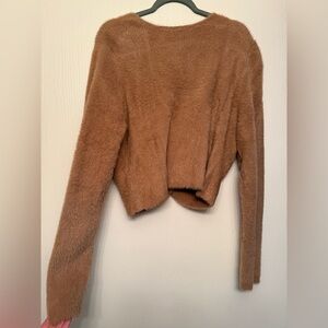 Cozy Brown Fuzzy Sweater